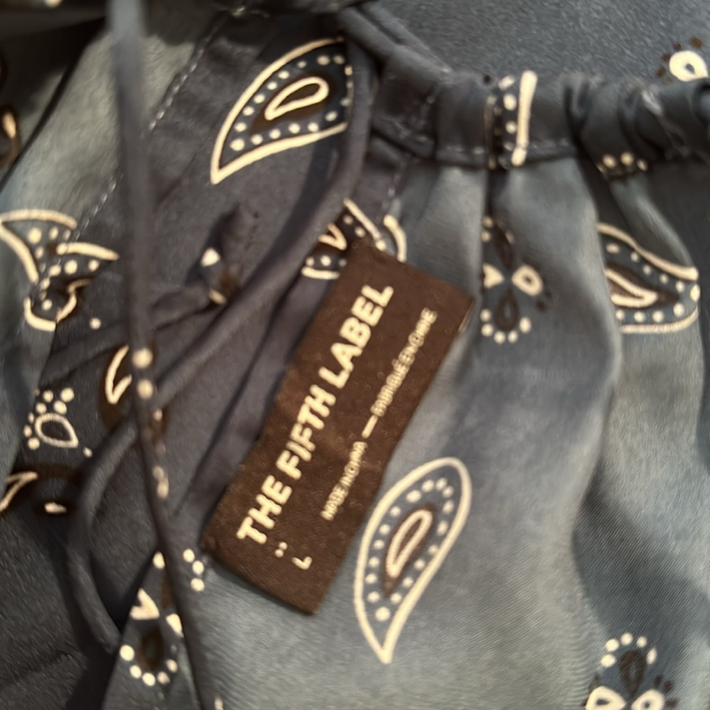 The Fifth Label, blue paisley sexy blouse top - Picture 4 of 10